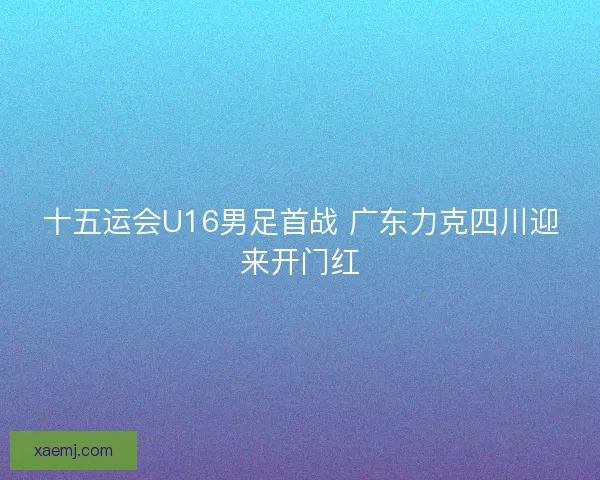 十五运会U16男足首战 广东力克四川迎来开门红